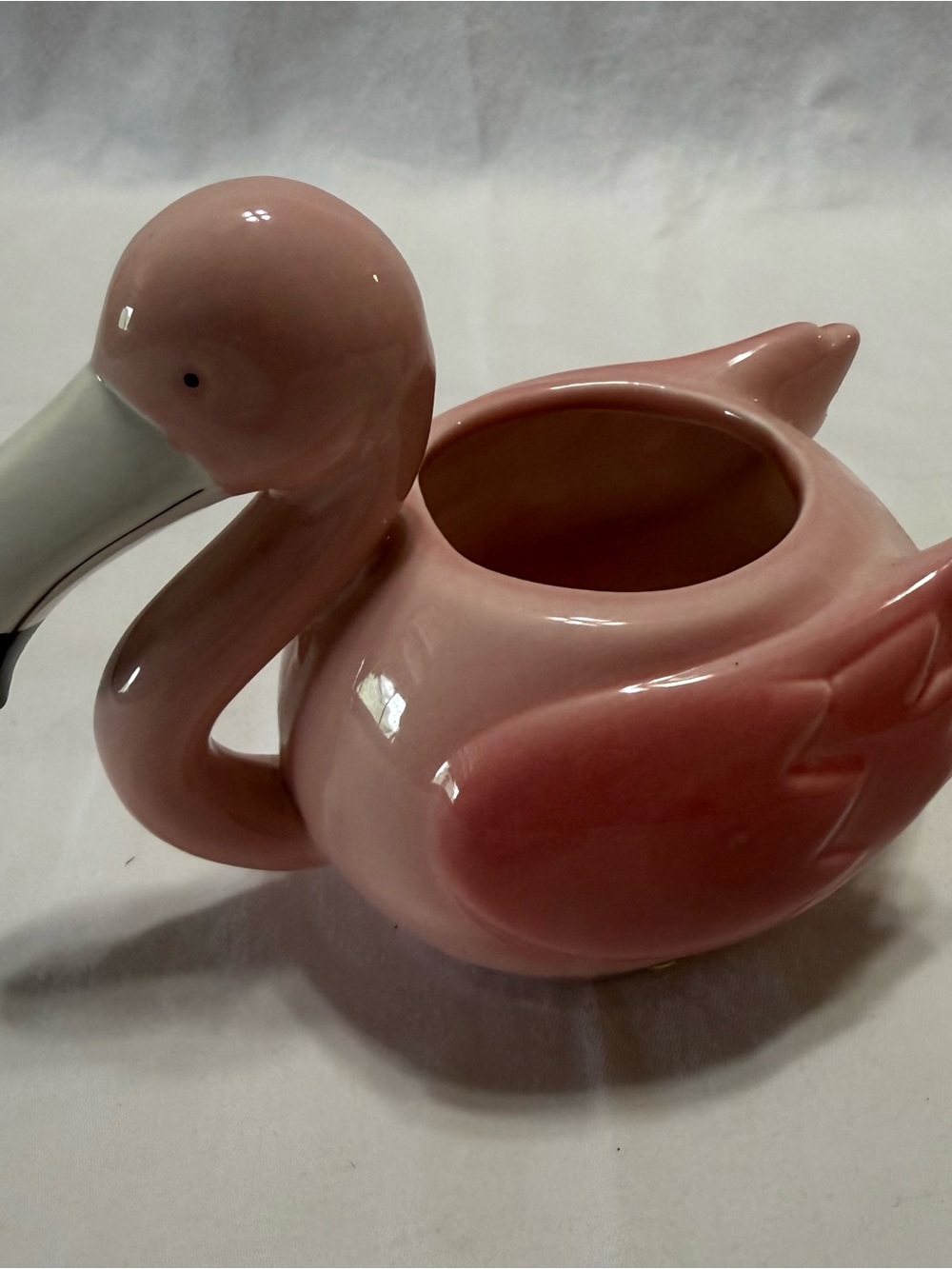 Pink Ceramic Flamingo Planter - Unbranded